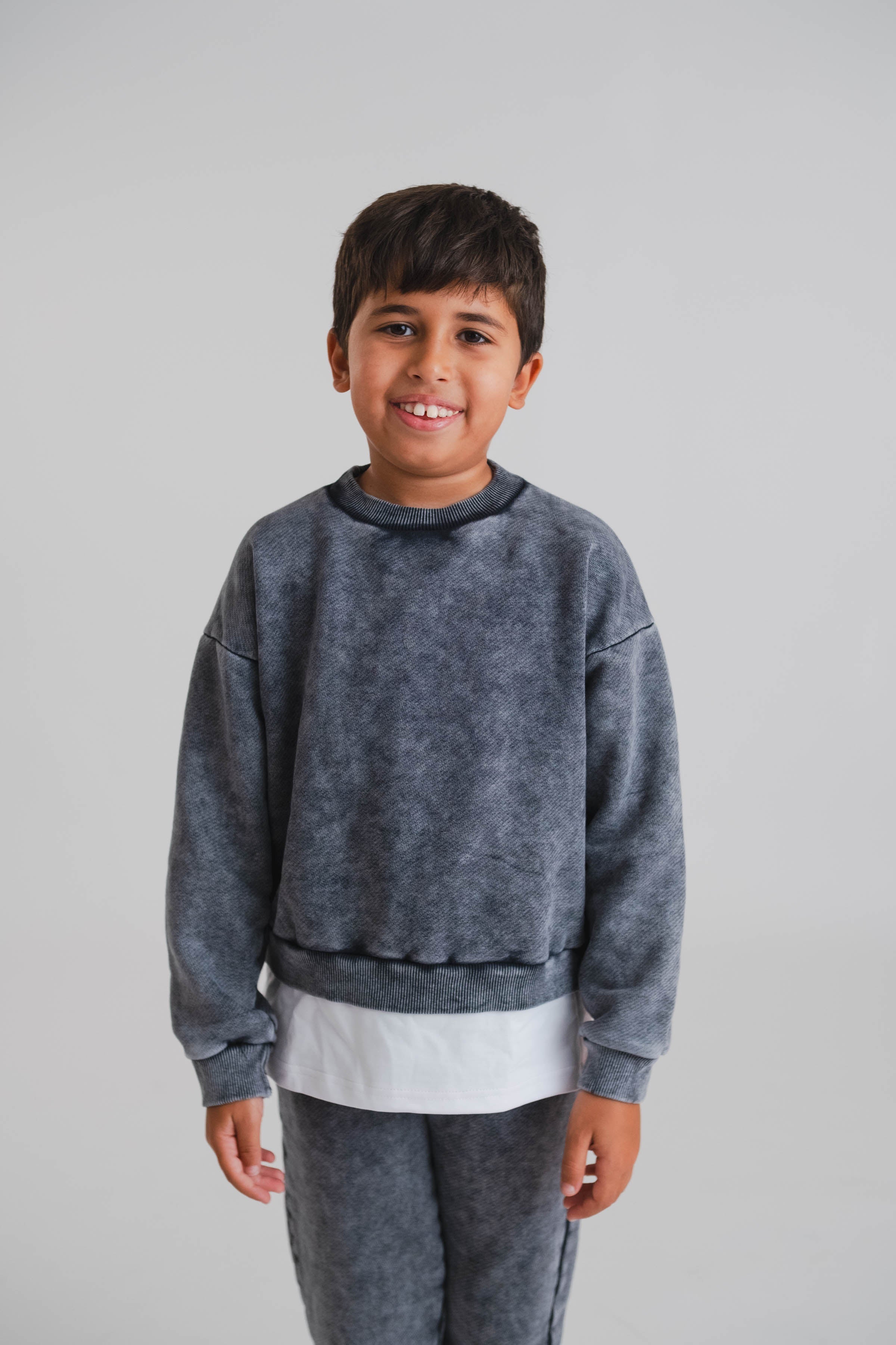 Street Jam- Grey Washed Top