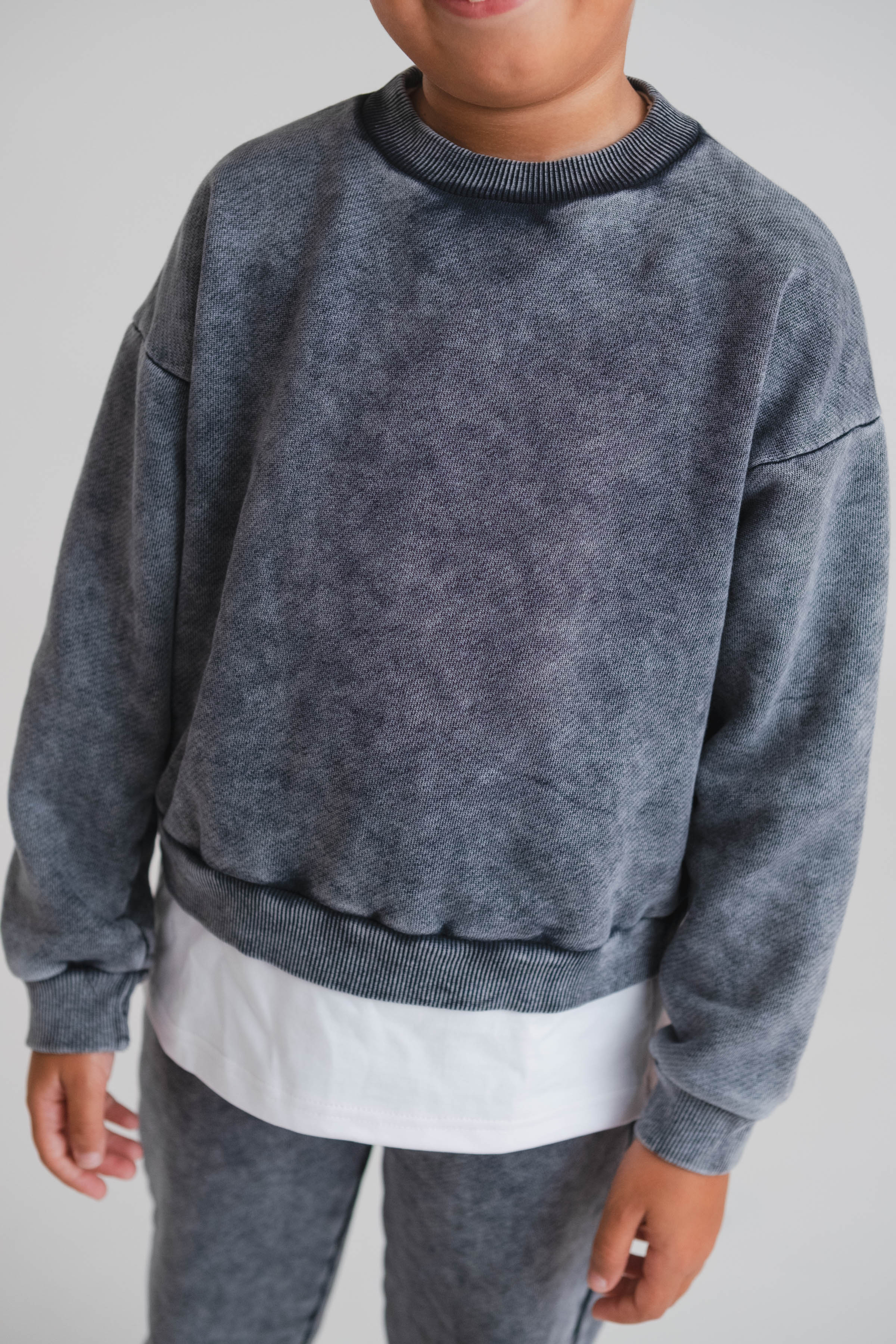 Street Jam- Grey Washed Top