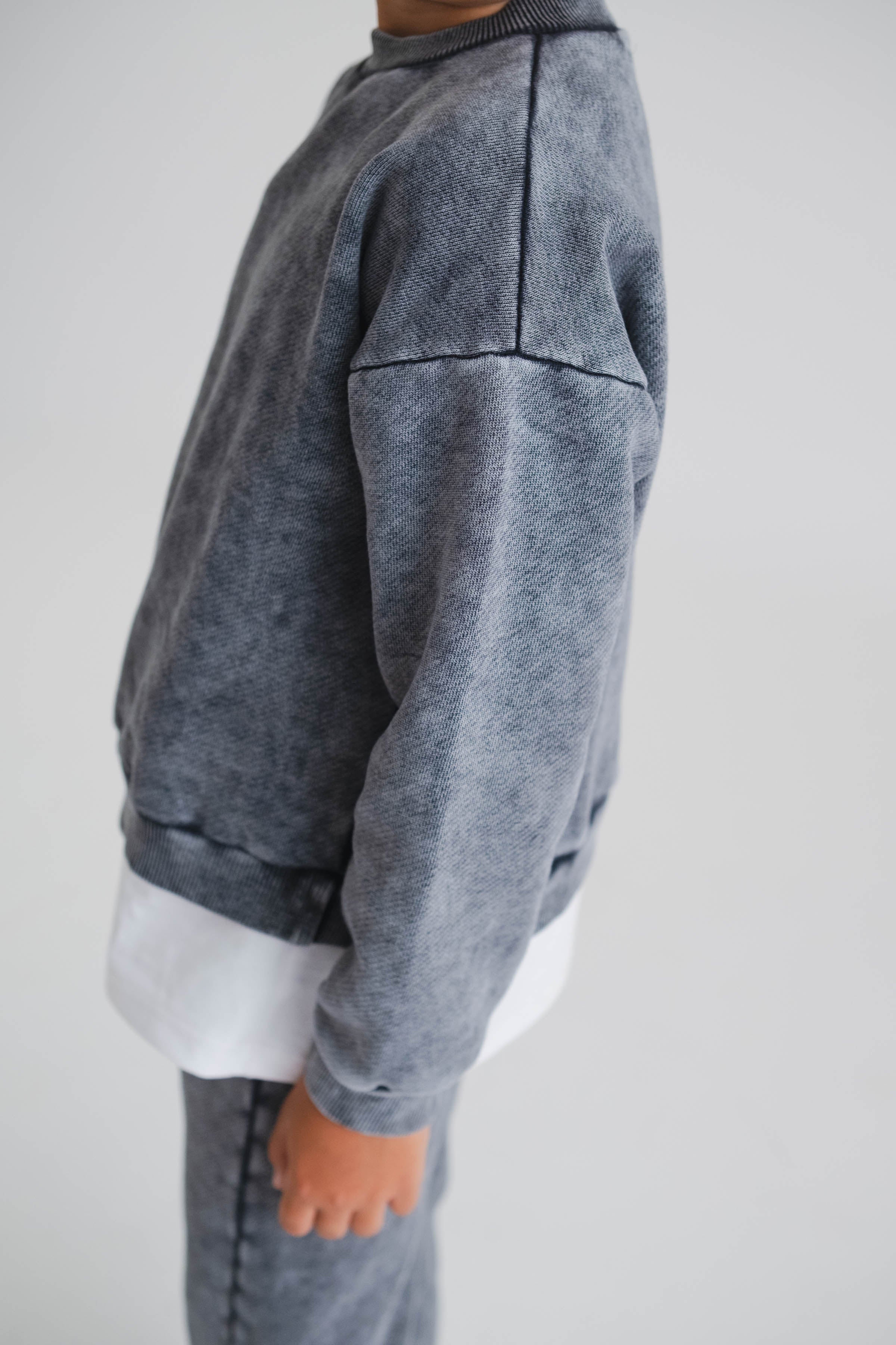 Street Jam- Grey Washed Top